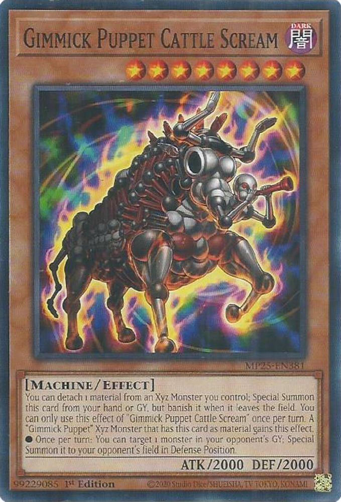 Gimmick Puppet Cattle Scream, 1st-edition, front