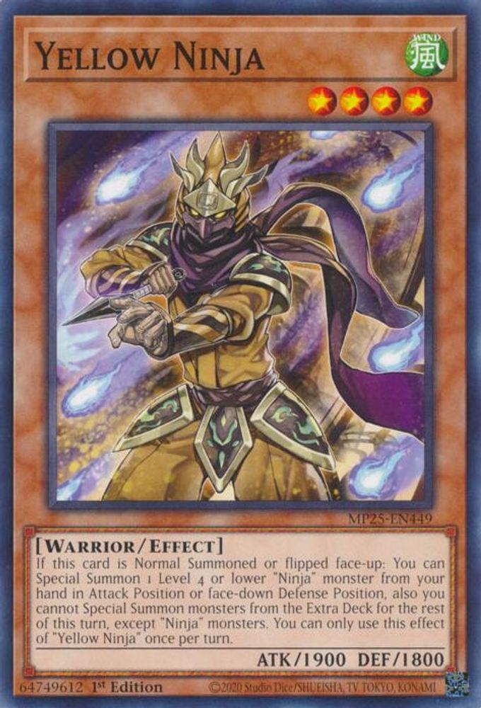 Yellow Ninja, 1st-edition, front