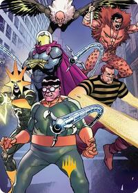 Behold the Sinister Six! Art Card (45/54) (Gold-Stamped Planeswalker Symbol), Art Series: Marvel's Spider-Man
