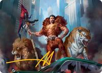 Kraven, Proud Predator Art Card (Gold-Stamped Signature), Art Series: Marvel's Spider-Man