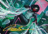 Silk, Web Weaver Art Card (29/54) (Gold-Stamped Signature), Art Series: Marvel's Spider-Man