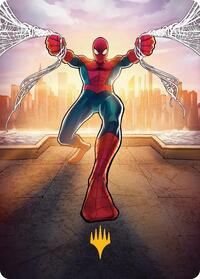 Amazing Spider-Man Art Card (36/54) (Gold-Stamped Planeswalker Symbol), Art Series: Marvel's Spider-Man