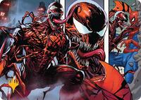 Carnage, Crimson Chaos Art Card (Gold-Stamped Planeswalker Symbol), Art Series: Marvel's Spider-Man