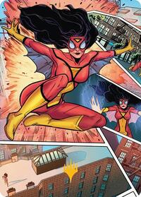 Spider-Woman, Stunning Savior Art Card (Gold-Stamped Planeswalker Symbol), Art Series: Marvel's Spider-Man
