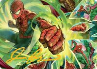 Kapow! Art Card (Gold-Stamped Signature), Art Series: Marvel's Spider-Man
