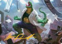 Lizard, Connors's Curse Art Card (Gold-Stamped Signature), Art Series: Marvel's Spider-Man