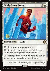 With Great Power . . ., Prerelease Cards