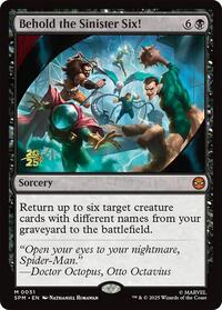 Behold the Sinister Six!, Prerelease Cards