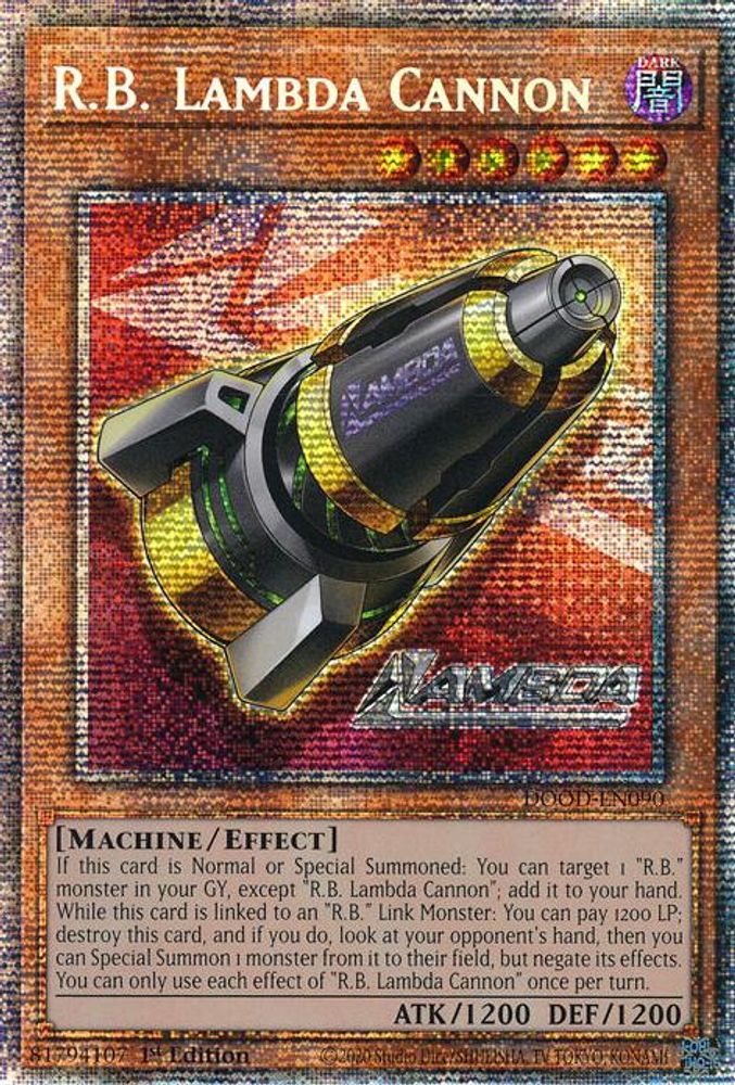 R.B. Lambda Cannon (Starlight Rare), 1st-edition, front