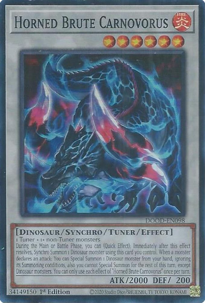 Horned Brute Carnovorus, 1st-edition, front