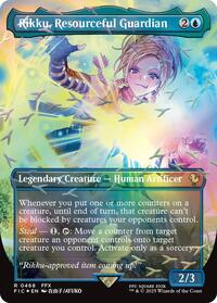 Rikku, Resourceful Guardian (Borderless) (Chocobo Track Foil), Commander: FINAL FANTASY