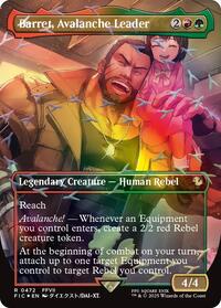 Barret, Avalanche Leader (Borderless) (Chocobo Track Foil), Commander: FINAL FANTASY