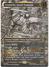 Leonardo, Sewer Samurai (Borderless) (Gold-Stamped Signature), Teenage Mutant Ninja Turtles