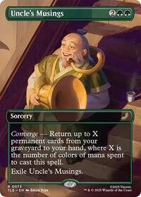 Uncle's Musings (Borderless), Avatar: The Last Airbender: Eternal-Legal