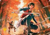 Jet, Rebel Leader Art Card (Gold-Stamped Planeswalker Symbol), Art Series: Avatar: The Last Airbender