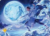 Waterbender Ascension Art Card (Gold-Stamped Planeswalker Symbol), Art Series: Avatar: The Last Airbender