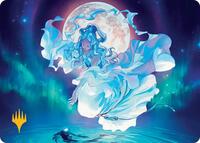 Yue, the Moon Spirit Art Card (Gold-Stamped Planeswalker Symbol), Art Series: Avatar: The Last Airbender