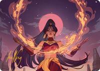 Firebending Student Art Card (Gold-Stamped Signature), Art Series: Avatar: The Last Airbender