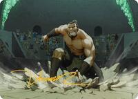 The Boulder, Ready to Rumble Art Card (Gold-Stamped Signature), Art Series: Avatar: The Last Airbender