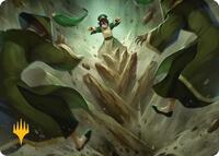 Rockalanche Art Card (Gold-Stamped Planeswalker Symbol), Art Series: Avatar: The Last Airbender