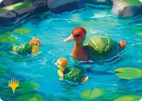 Turtle-Duck Art Card (Gold-Stamped Planeswalker Symbol), Art Series: Avatar: The Last Airbender