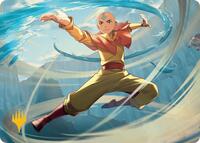 Aang, Swift Savior Art Card (Gold-Stamped Planeswalker Symbol), Art Series: Avatar: The Last Airbender