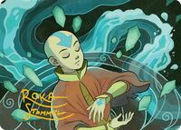 Aang, at the Crossroads Art Card (Gold-Stamped Signature), Art Series: Avatar: The Last Airbender