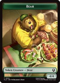 Bear // Food (0020) Double-Sided Token, Avatar: The Last Airbender