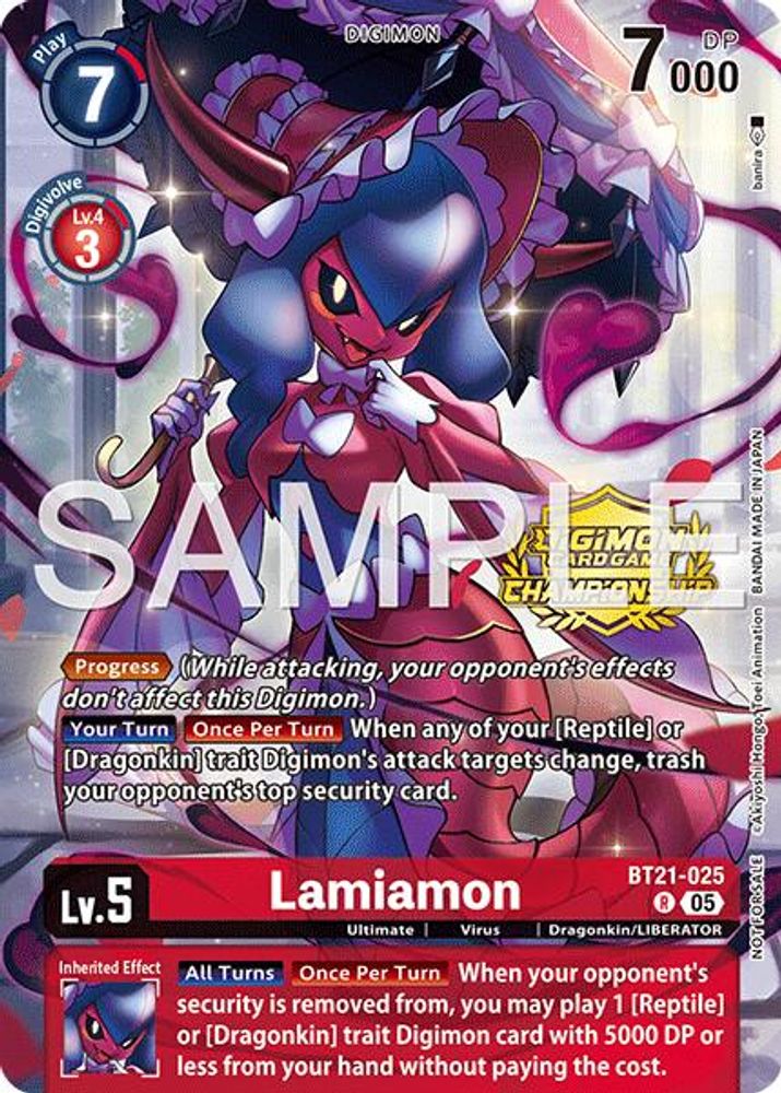 Lamiamon (Championship 25-26 Season 2 Tamers Pack), Foil, front