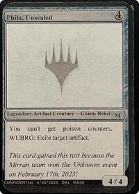 Phila, Unsealed (Reprint), Un-Known Event Playtest Cards