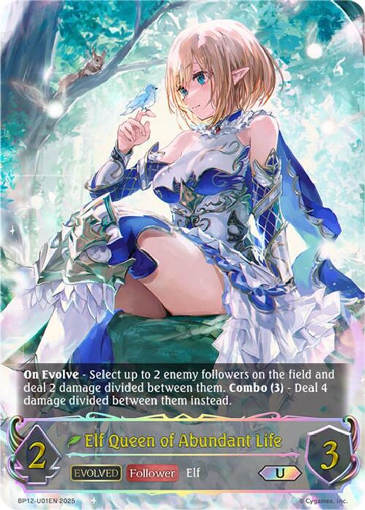 Elf Queen of Abundant Life (Evolved) (U), Standard, front