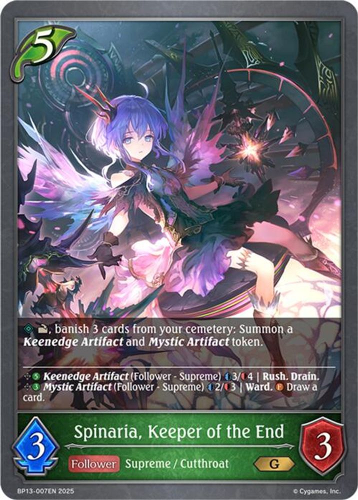 Spinaria, Keeper of the End, Standard, front