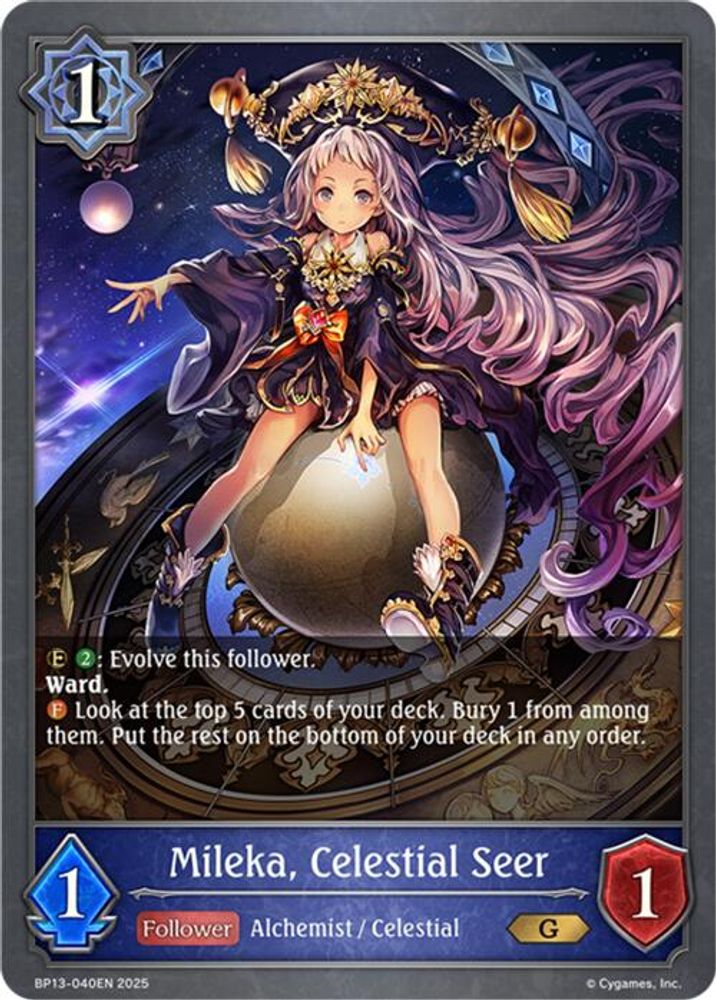 Mileka, Celestial Seer, Standard, front