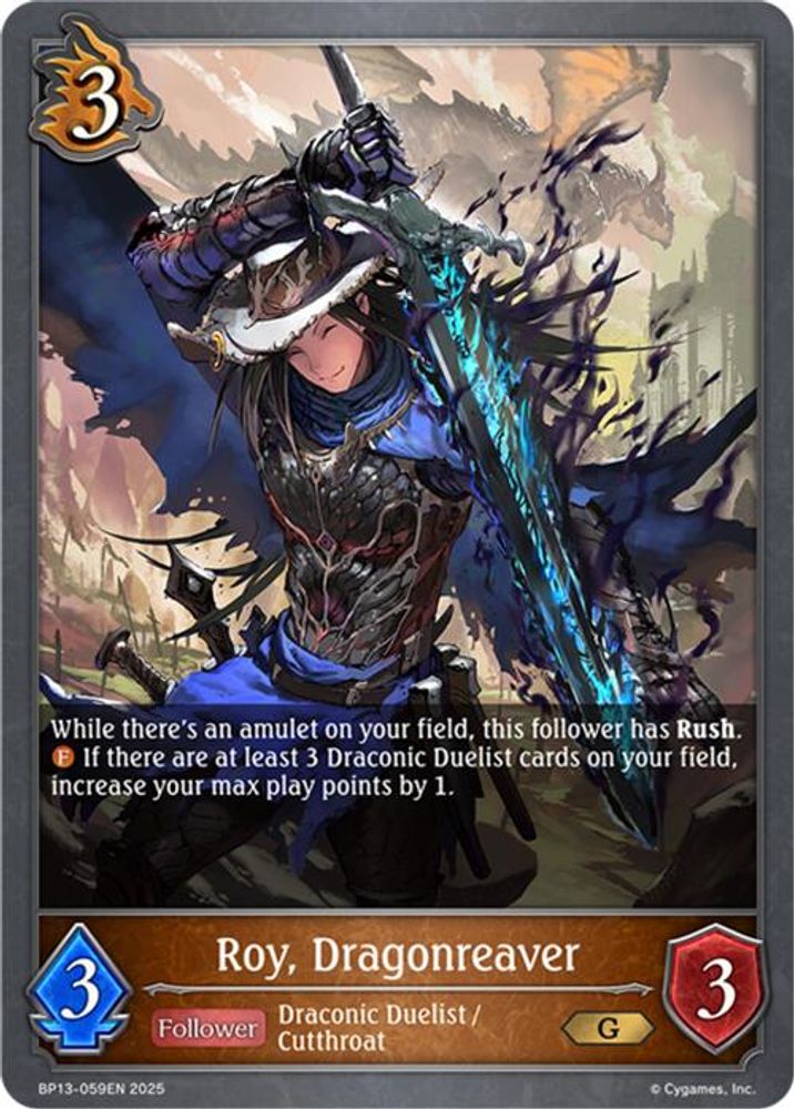 Roy, Dragonreaver, Standard, front