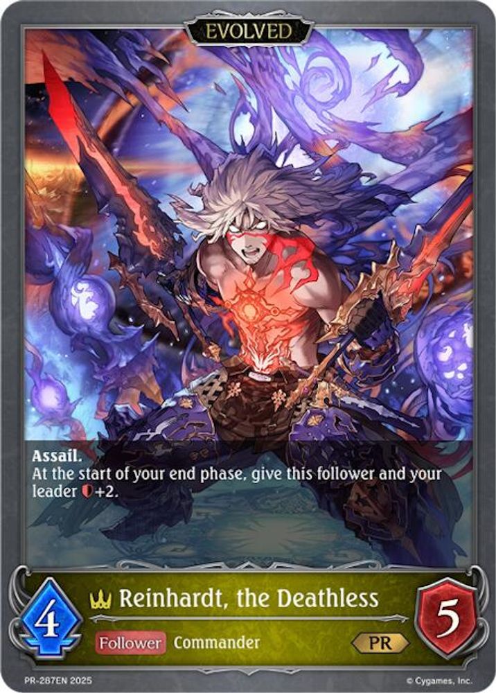 Reinhardt, the Deathless (Evolved) - PR-287EN, Standard, front