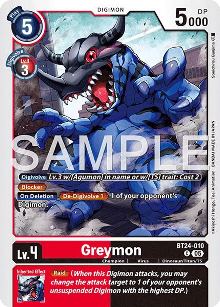 Greymon, Standard, front