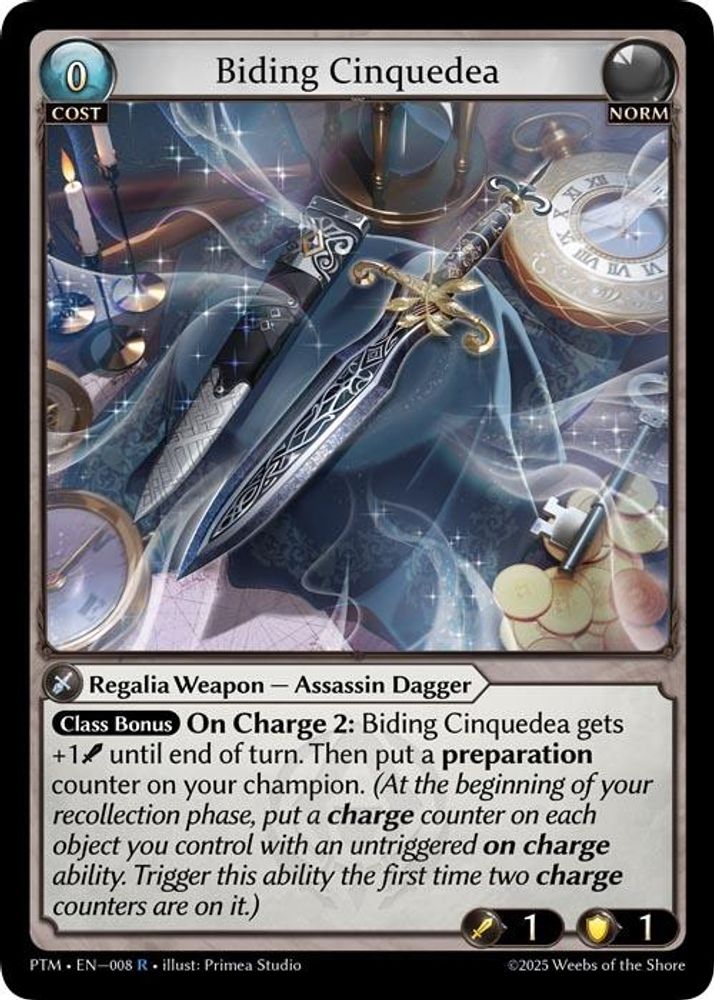 Biding Cinquedea, Standard, front
