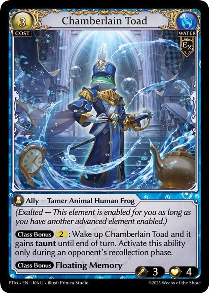 Chamberlain Toad, Standard, front