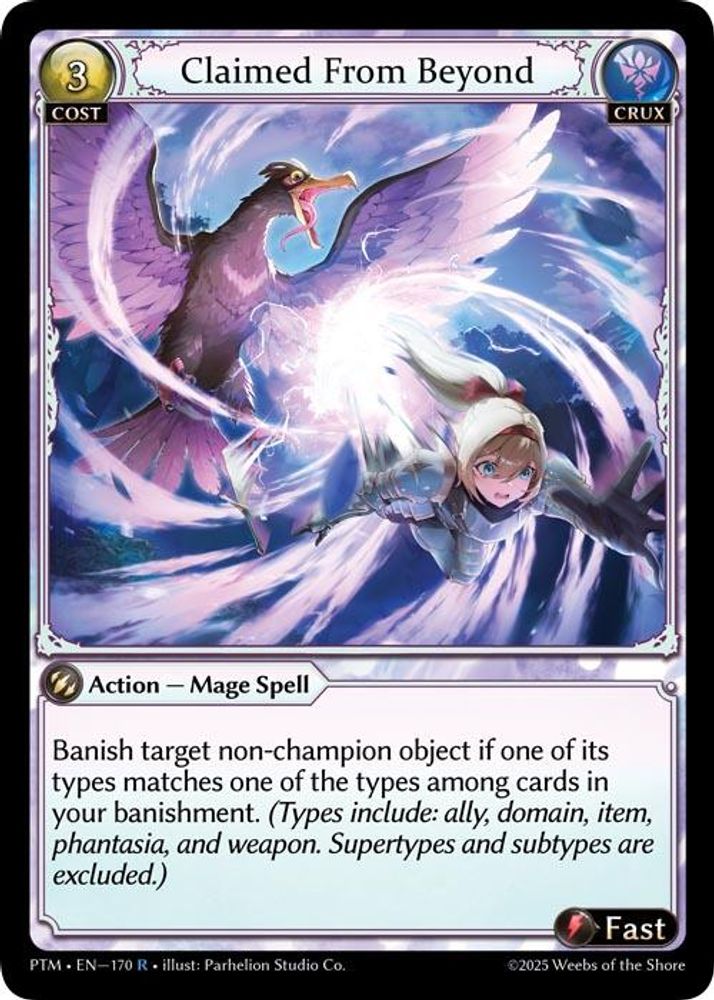 Claimed From Beyond, Standard, front