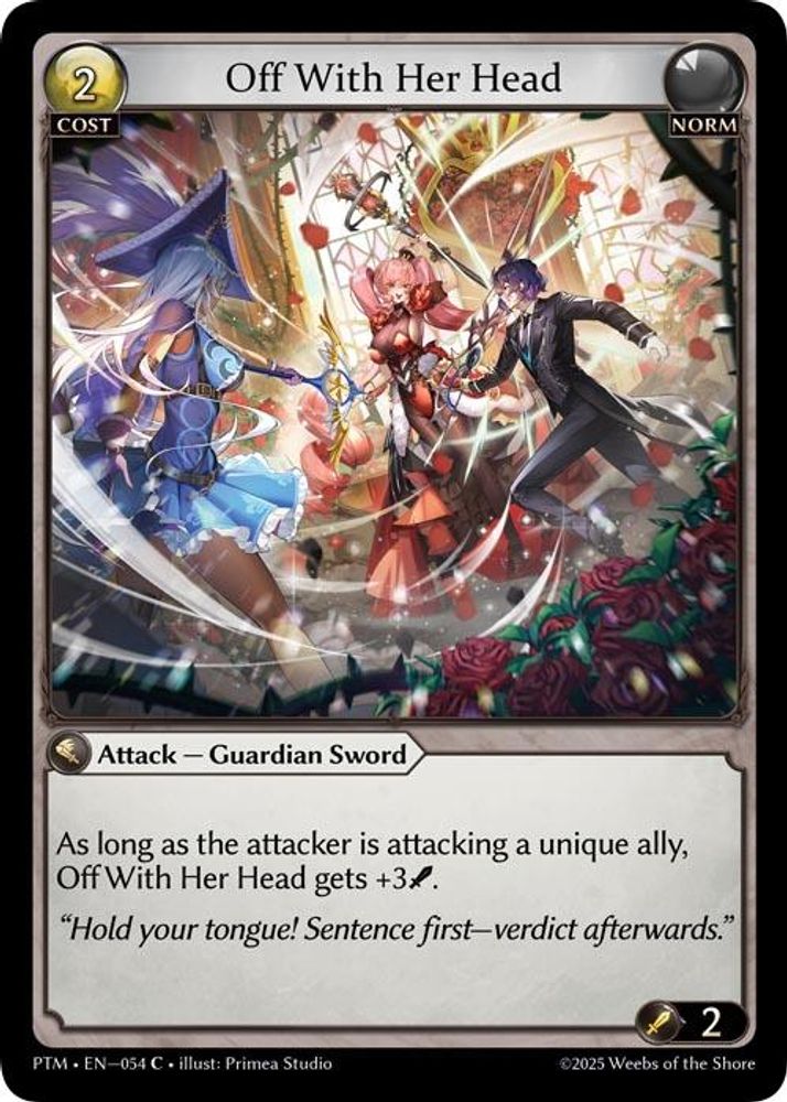 Off With Her Head, Standard, front