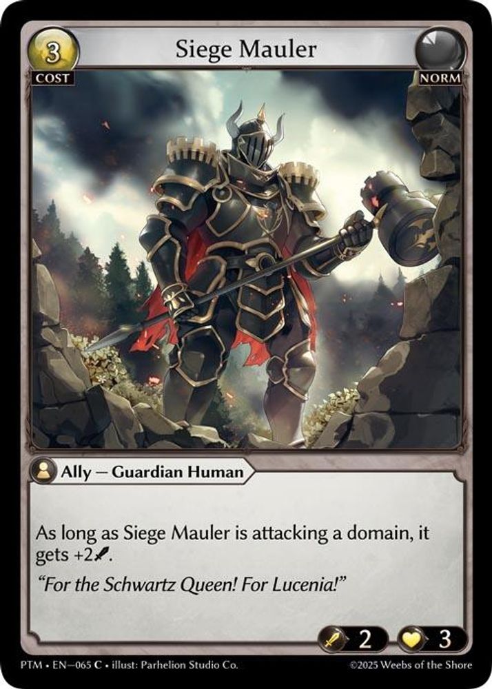 Siege Mauler, Standard, front