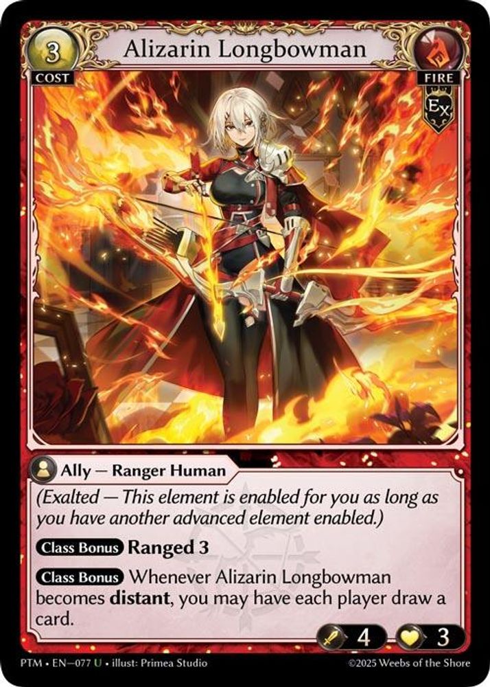 Alizarin Longbowman (Curio Foil), Foil, front