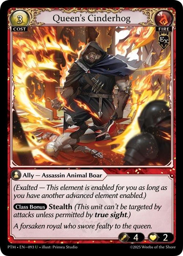 Queen's Cinderhog (Curio Foil), Standard, front