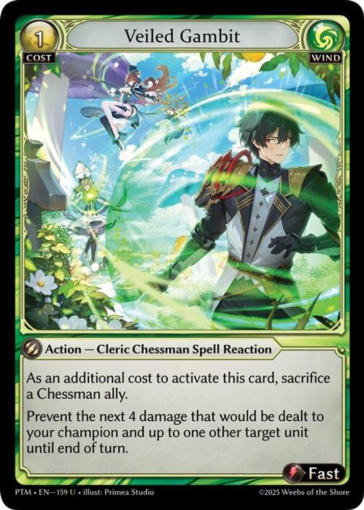Veiled Gambit (Curio Foil), Standard, front