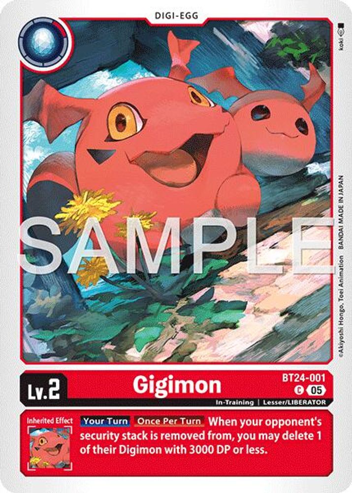 Gigimon, Standard, front