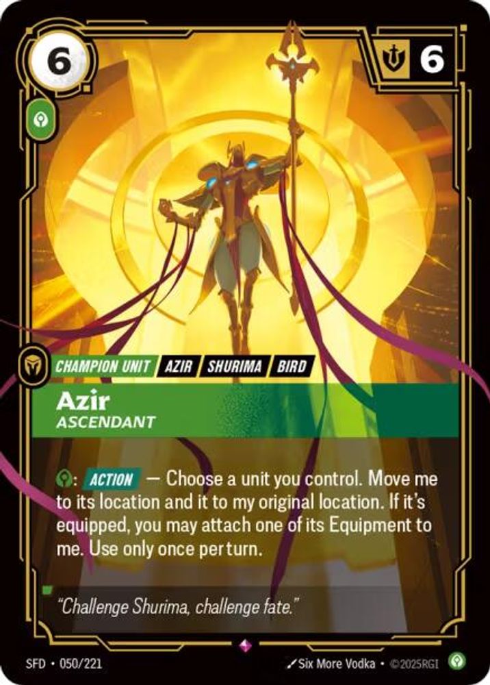 Azir, Ascendant