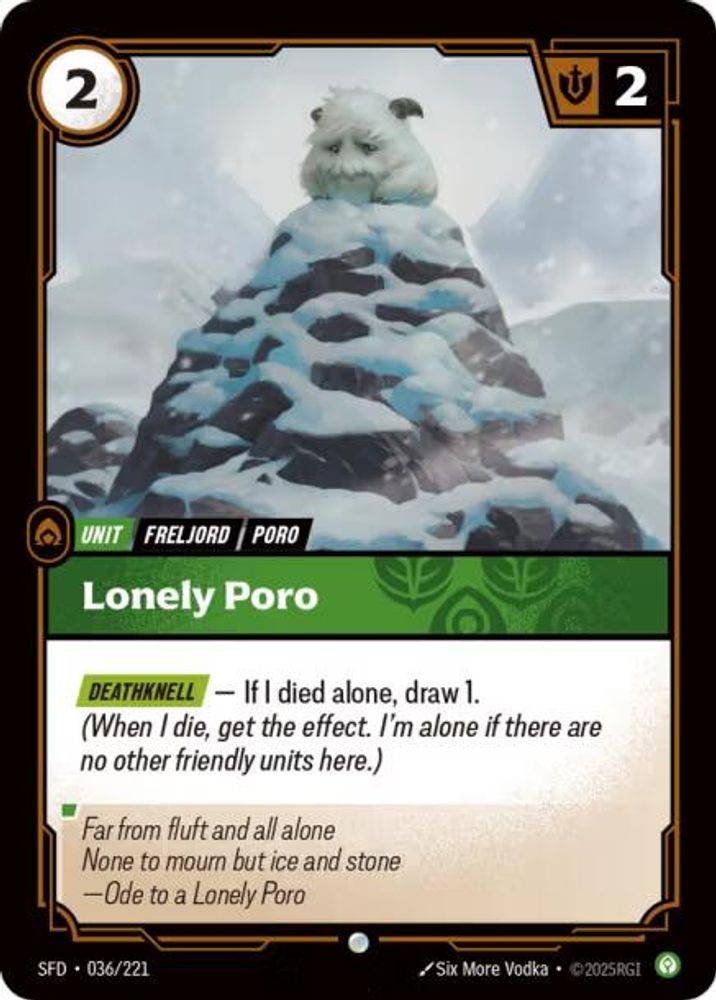 Lonely Poro