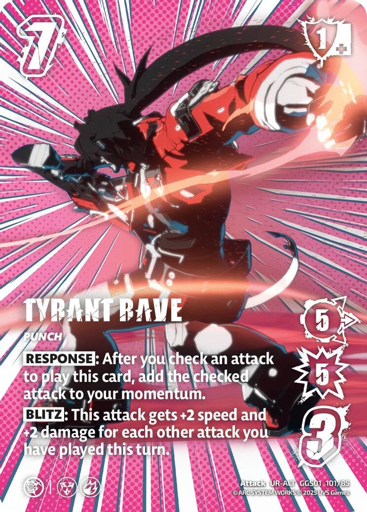 TYRANT RAVE (Alternate Art), Foil, front