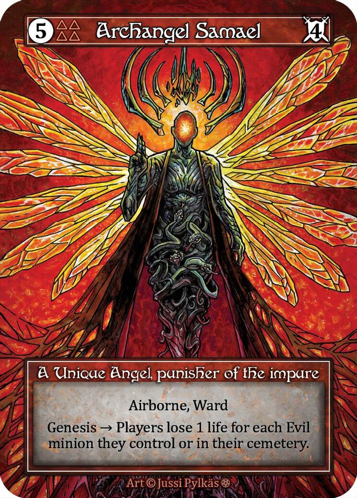 Archangel Samael (Foil), Foil, front