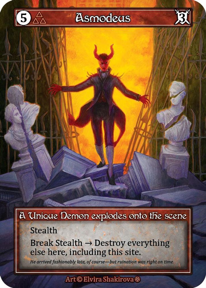 Asmodeus (Foil), Foil, front